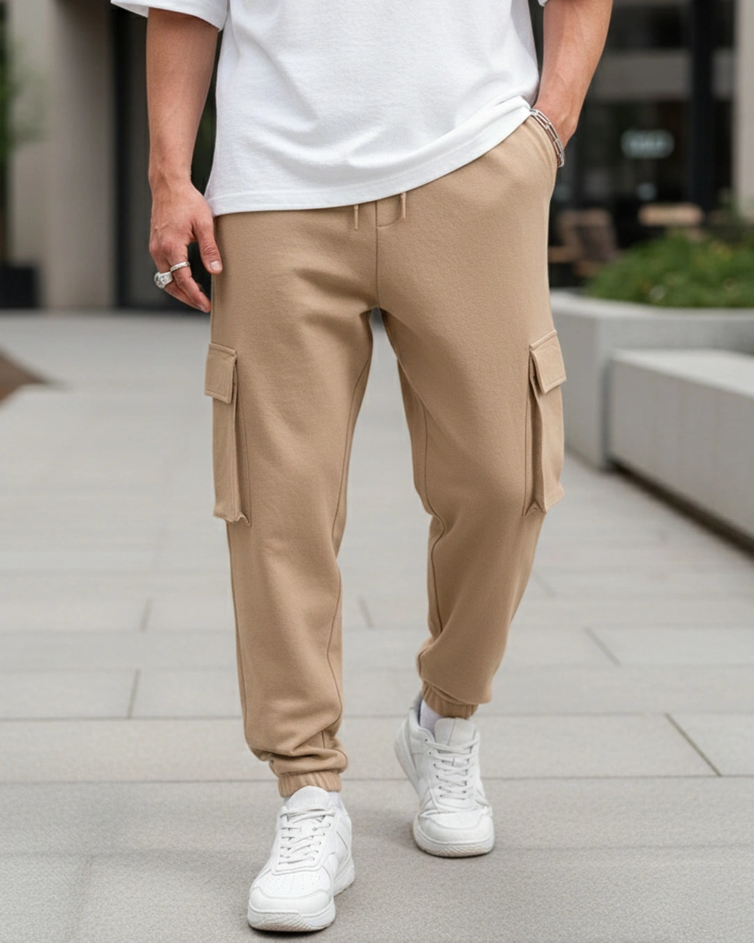 WoMen's Brown Oversized Cargo Joggers 5